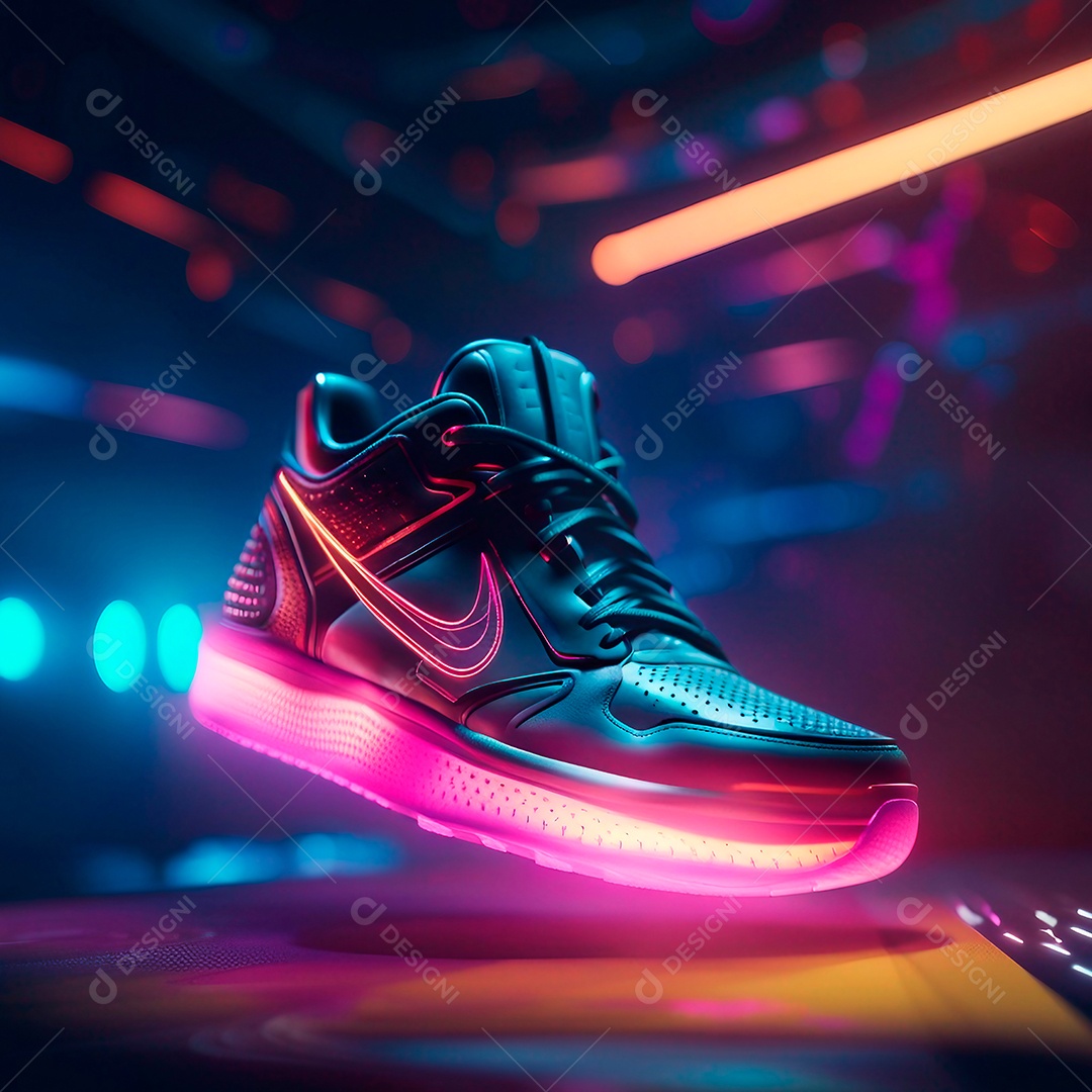 Tênis da Nike neon