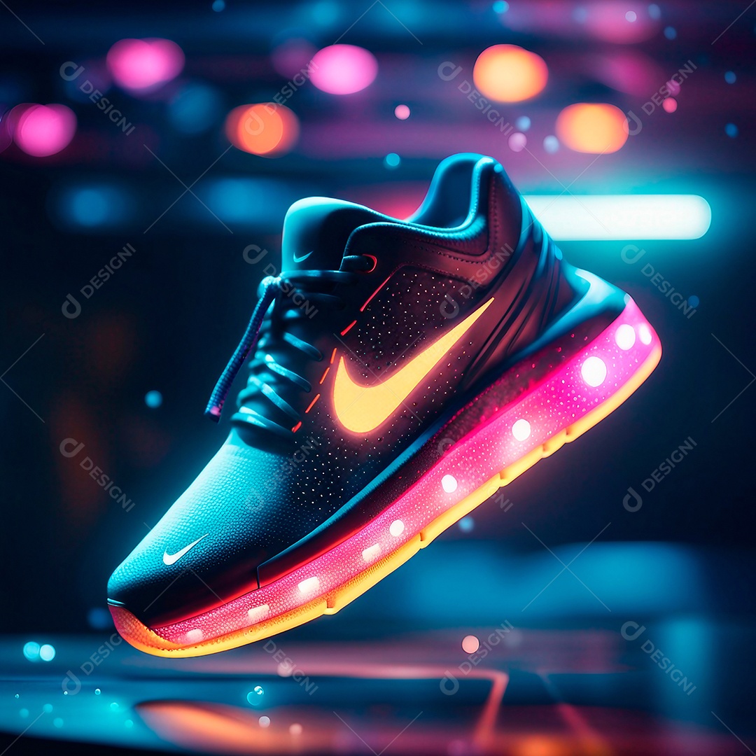 Tênis da Nike neon