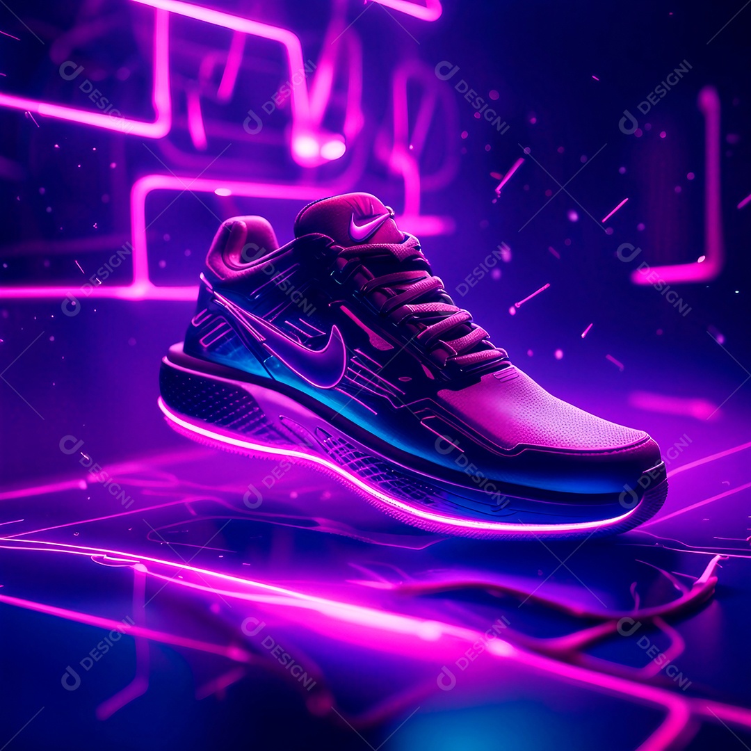 Tênis da Nike neon