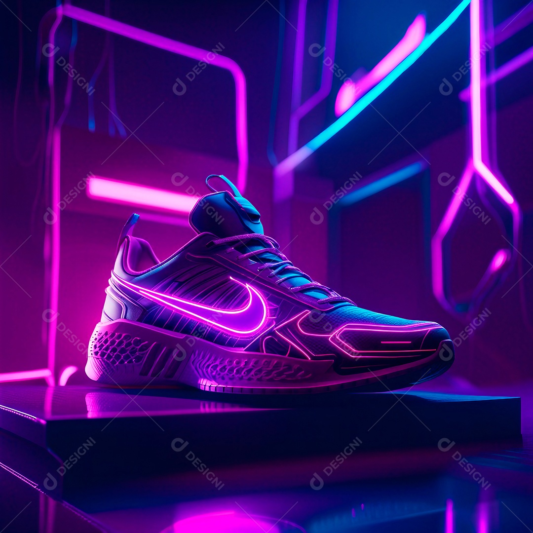 Tênis da Nike neon