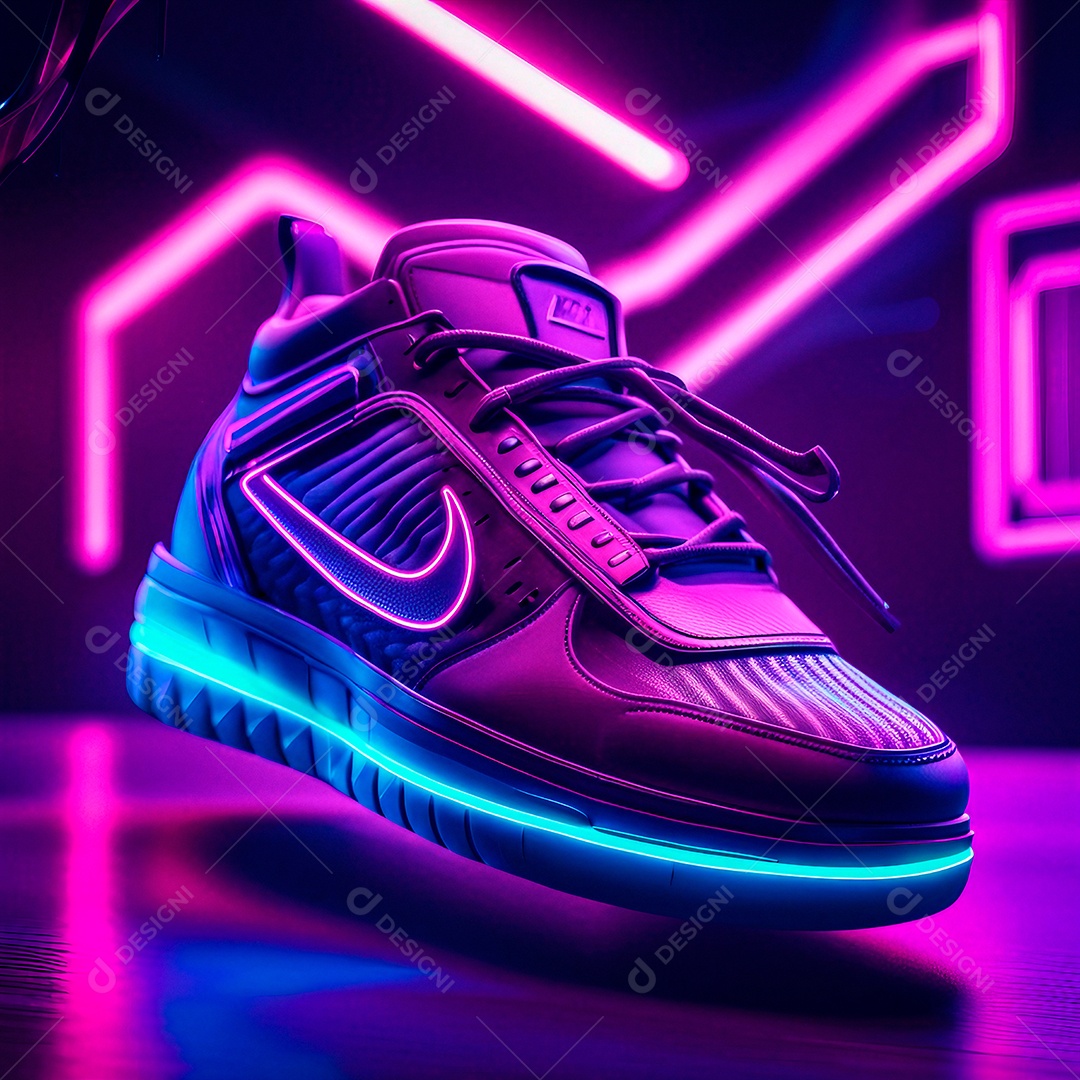 Tênis da Nike neon