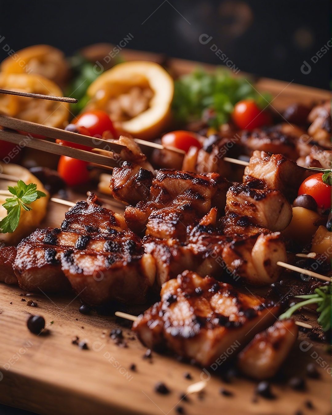 Churrasqueira assando carne no fim de semana