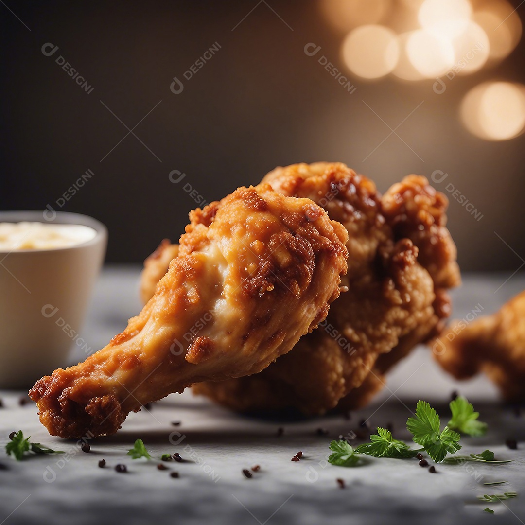 Frango empanado frito