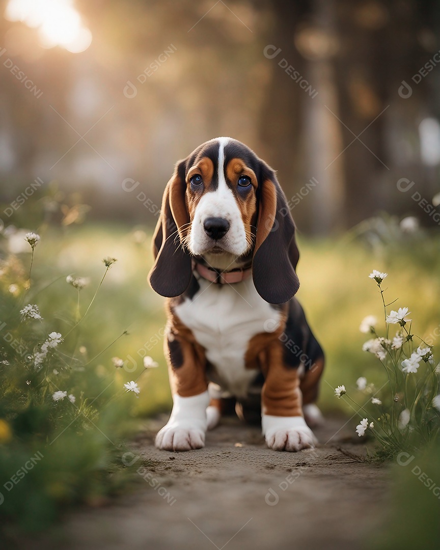 Retrato de um cachorro Beagle