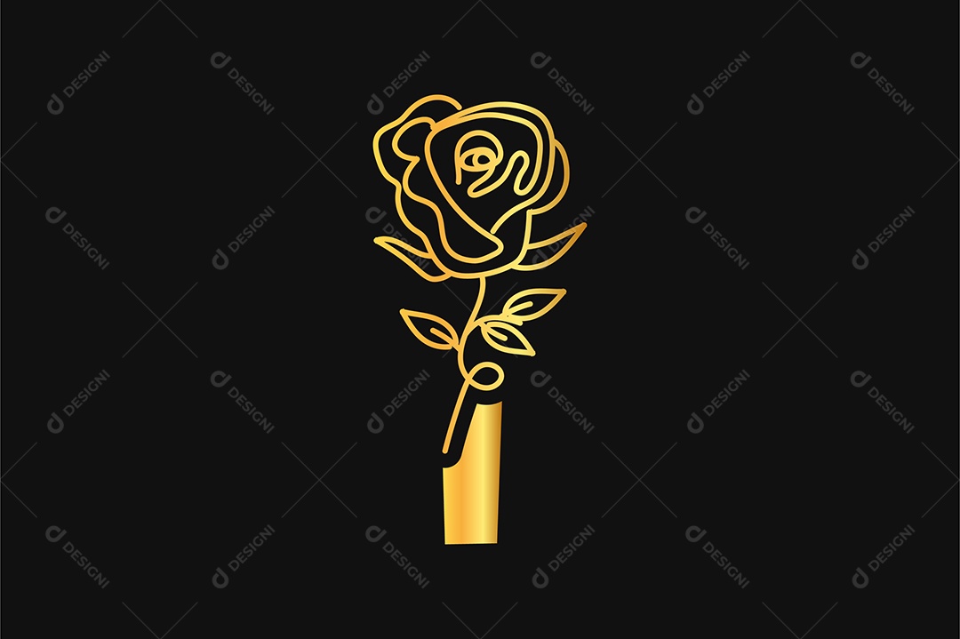 Alfabeto Dourado Letra I Ilustração Vetor EPS + AI Editável