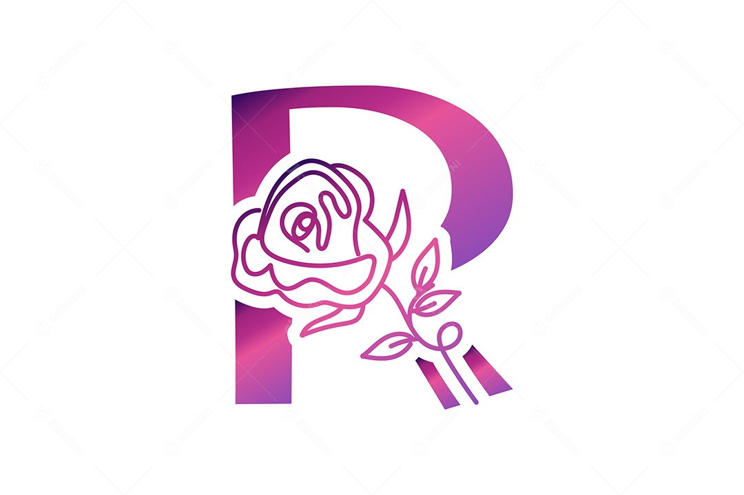 Letra Gradiente Q na Cor Roxa Ilustração Vetor EPS + AI Editável