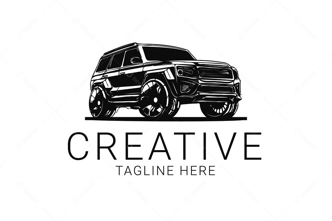 Modelo de logo de Carro Desenho Vetor EPS + AI Editável