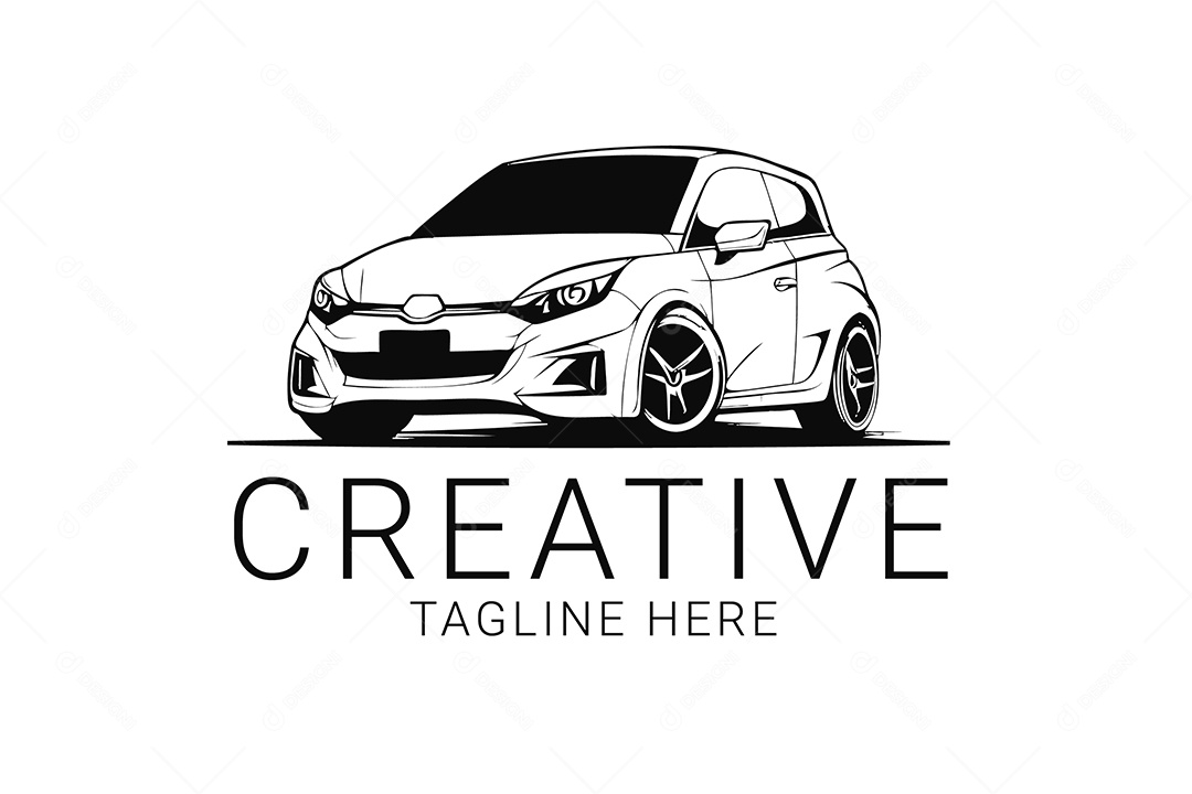 Modelo de logo de Carro Desenho Vetor EPS + AI Editável