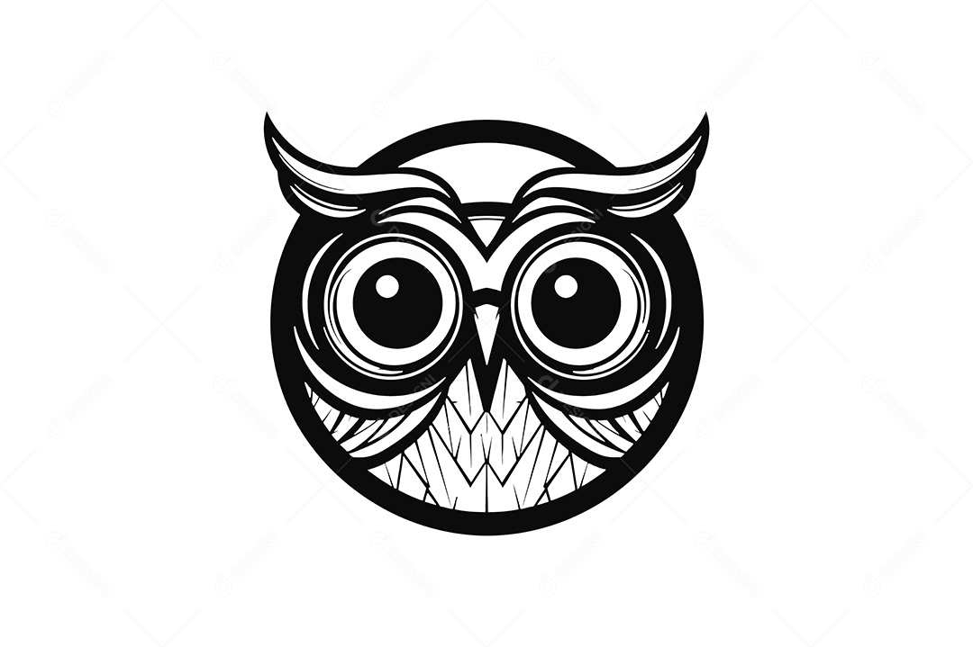 Modelo de Logo Coruja Desenho Vetor EPS + AI Editável