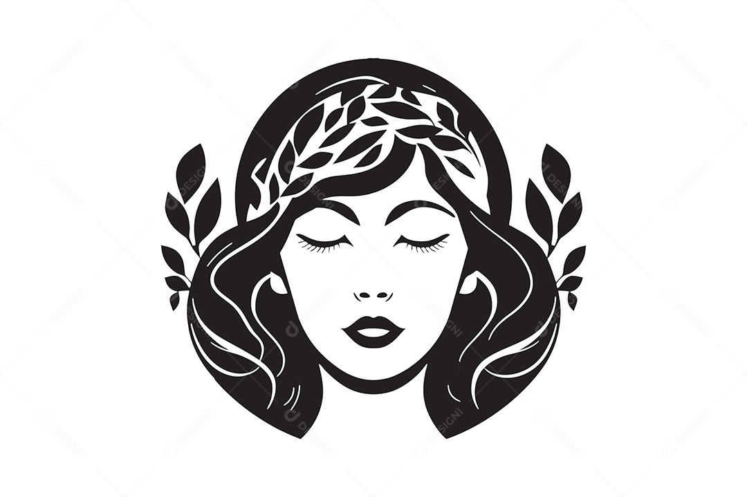 Modelo de Logo Mulher Desenho Vetor EPS + AI Editável