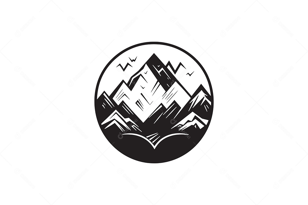 Modelo de Logo Paisagem Desenho Vetor EPS + AI Editável