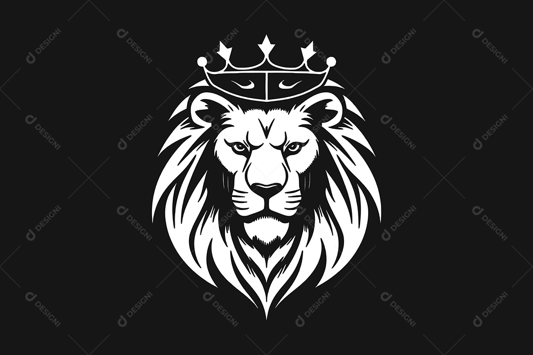 Modelo de Logo Leão Desenho Vetor EPS + AI Editável