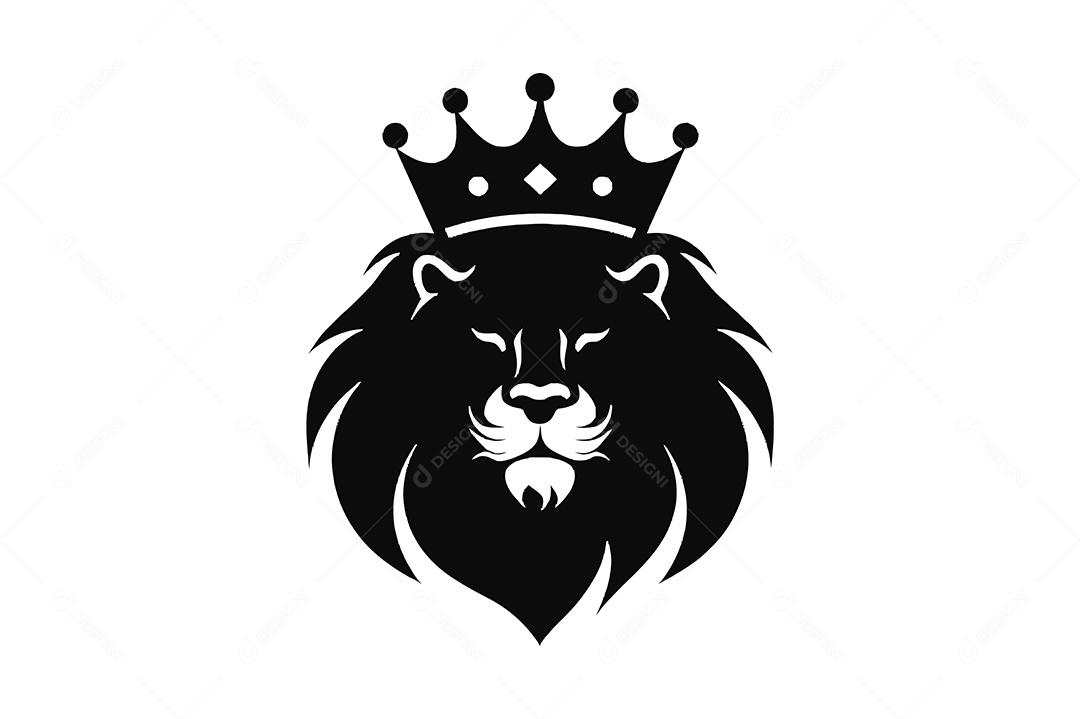 Modelo de Logo Leão Desenho Vetor EPS + AI Editável