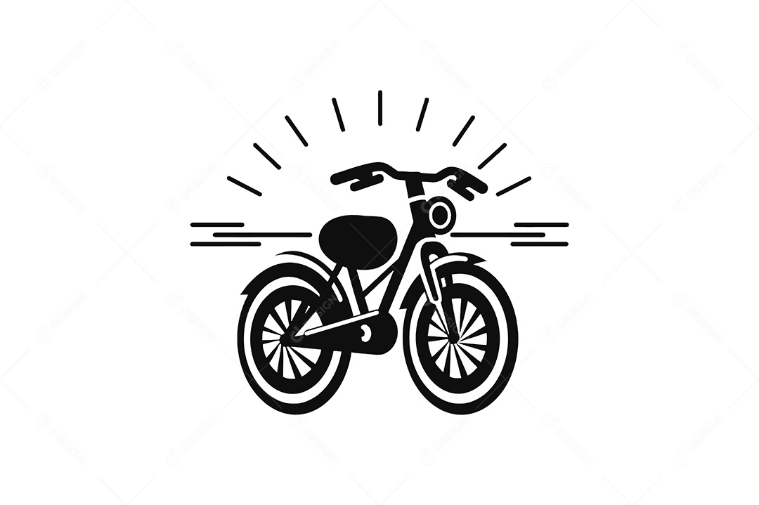 Modelo de Logo de Bicicleta Desenho Vetor EPS + AI Editável