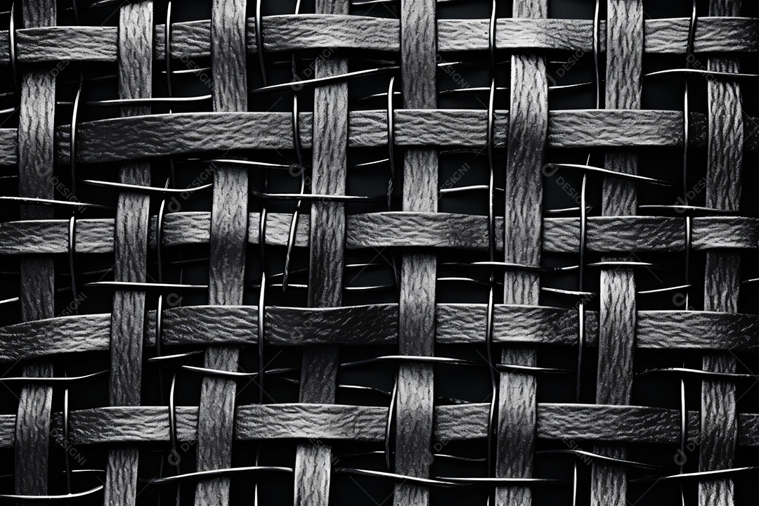 Fundo de textura rattan preto