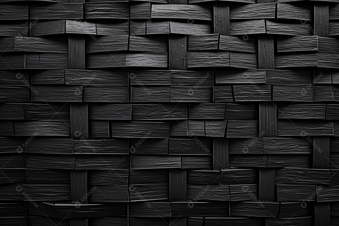 Fundo de textura rattan preto