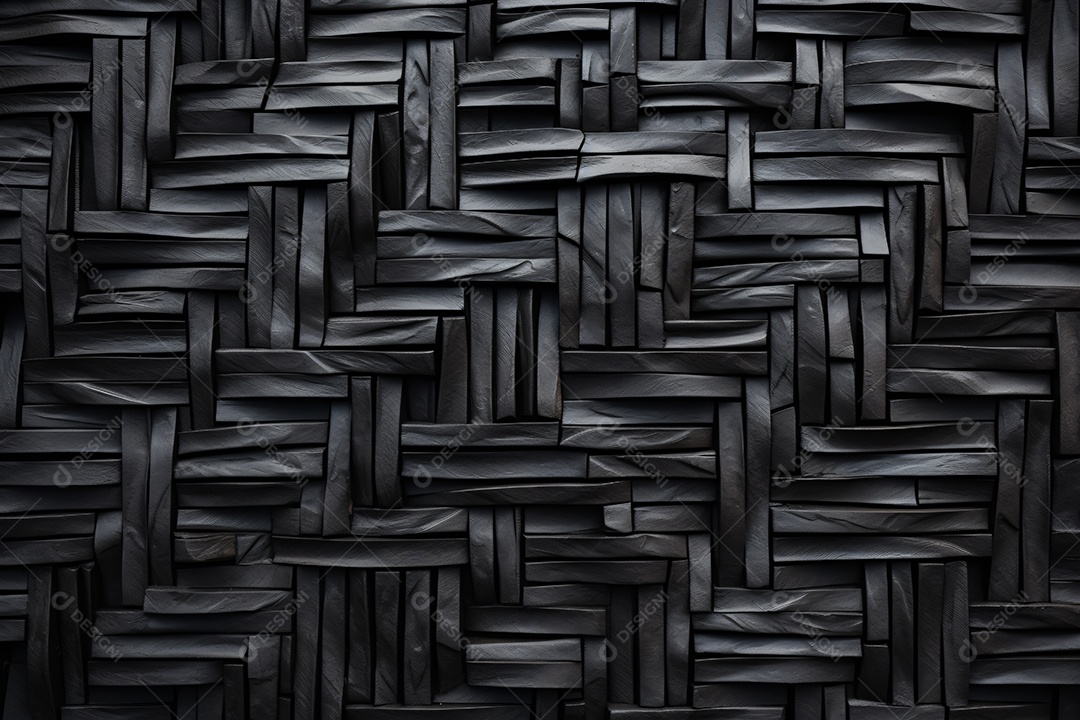 Fundo de textura rattan preto