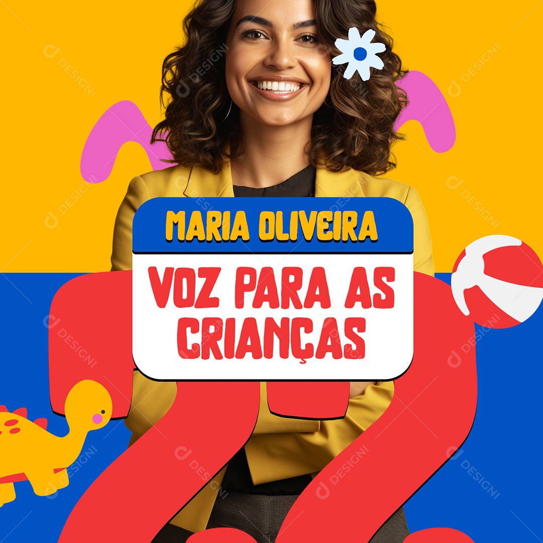 Conselho Tutelar Maria Oliveira Voz para as Crianças Social Media PSD Editável