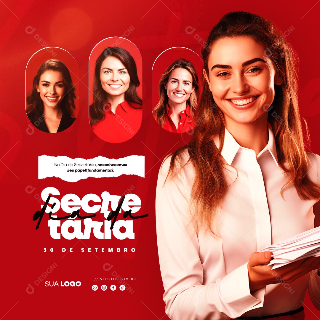Dia Da Secretária 30 de Setembro Social Media PSD Editável