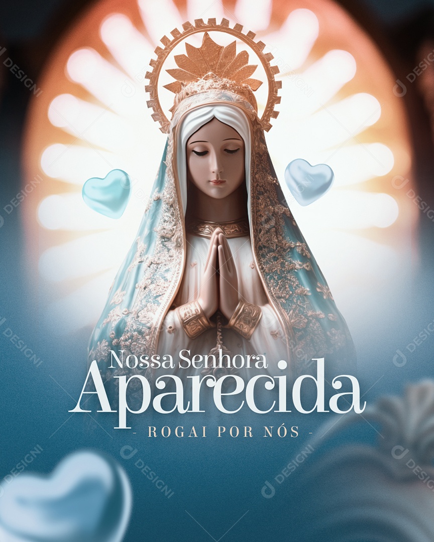 Nossa Senhora Aparecida 12 de Outubro Rogai por Nós Social Media PSD Editável