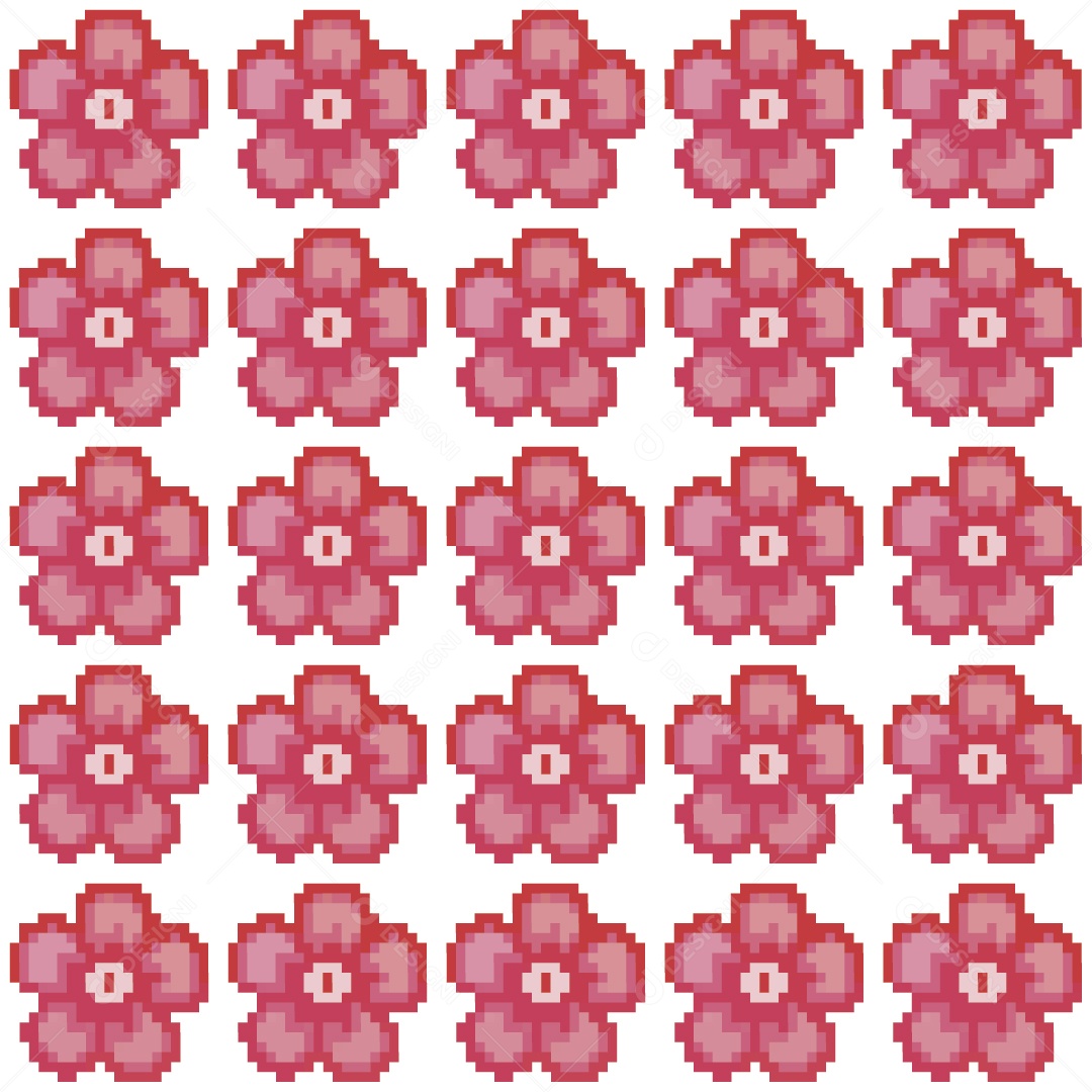 Padrão de Flores Ilustração Vetor EPS