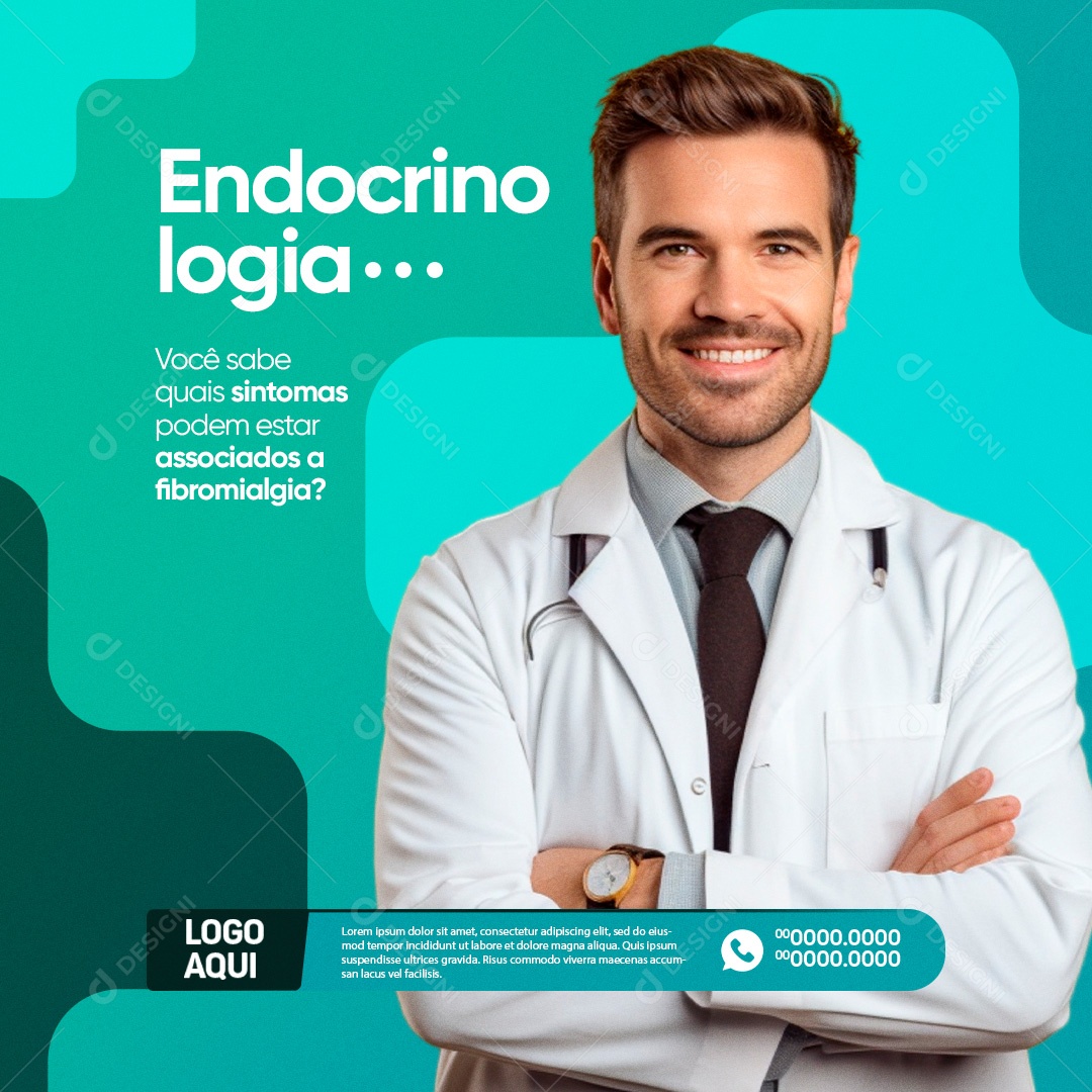 Clínica Médica Endocrinologia Social Media PSD Editável