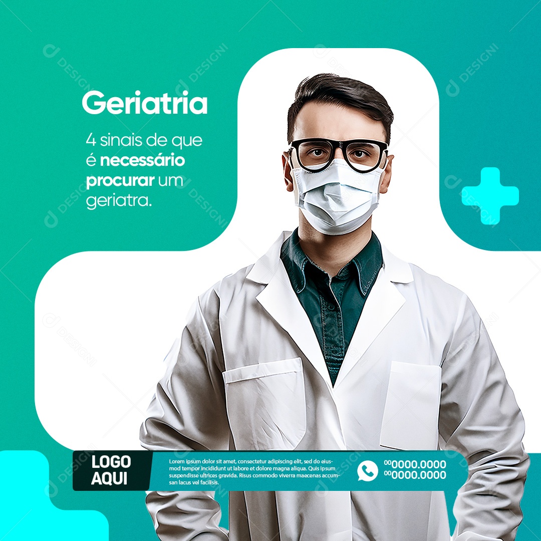 Clínica Médica Geriatria 4 Sinais de Que é Necessário Procurar Geriatra Social Media PSD Editável