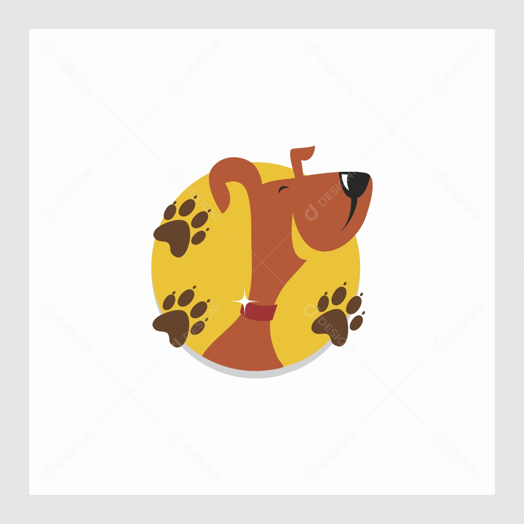 Ícone de Logo de Cachorro Ilustração Vetor EPS Editável