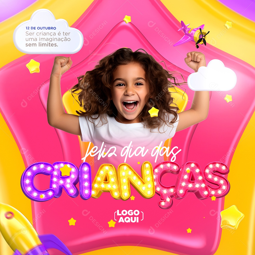 Feliz Dia das Crianças 12 de Outubro Social Media PSD Editável