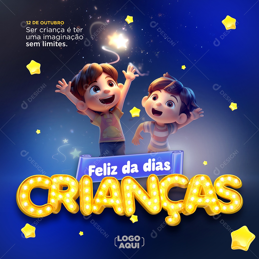 Dia das Crianças 12 de Outubro Social Media PSD Editável