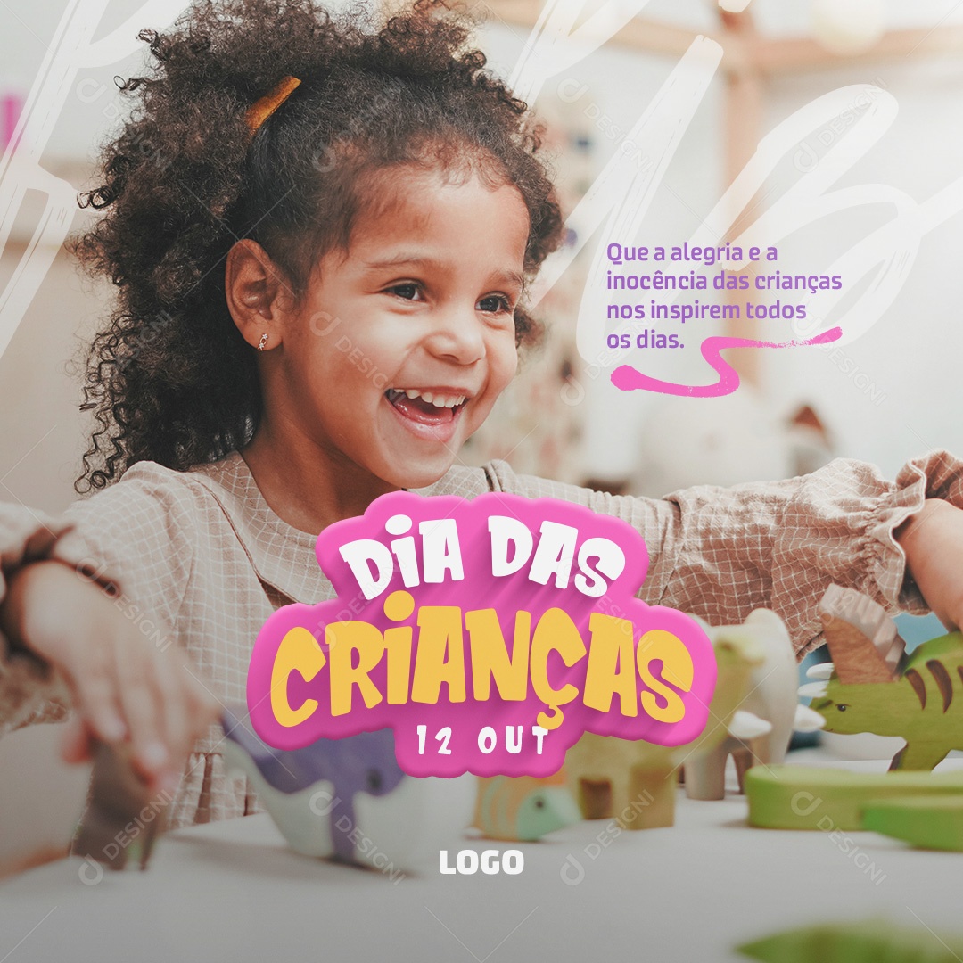 Dia Das Crianças Inspirem Todos Os Dias Social Media PSD Editável