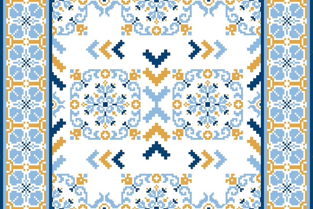 Padrão de Tapete Formas Geométricas Vetor EPS