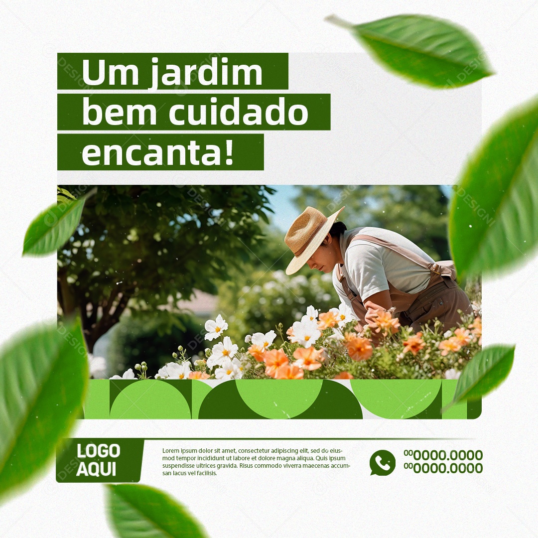 Jardinagem Um Jardim Bem Cuidado Encanta Social Media PSD Editável