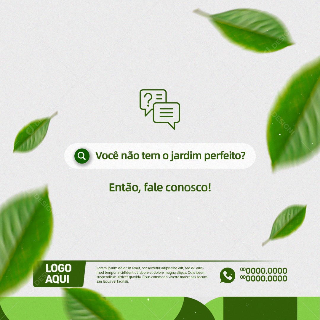 Jardinagem Você não tem o Jardim Perfeito Social Media PSD Editável