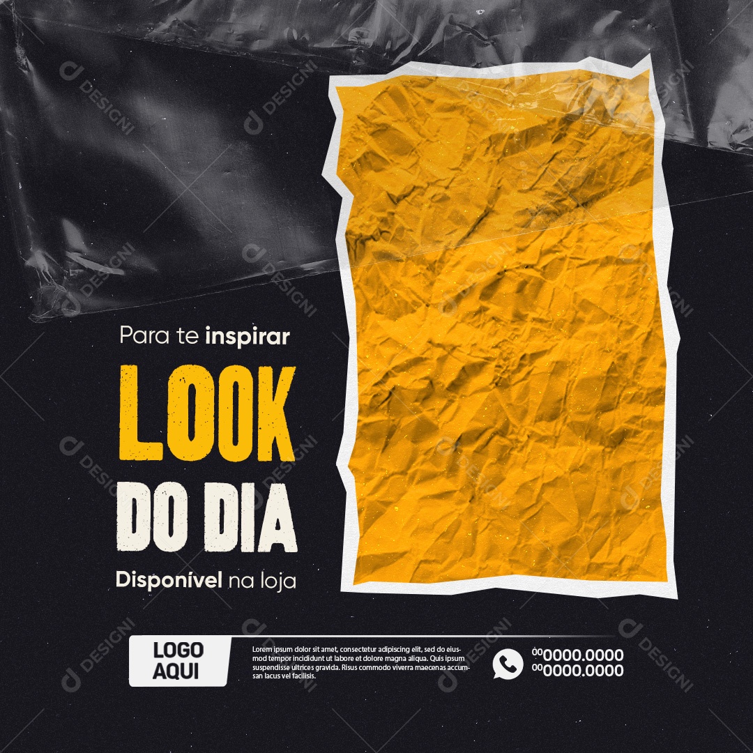 Loja de Roupas Para te Inspirar Look do Dia Social Media PSD Editável