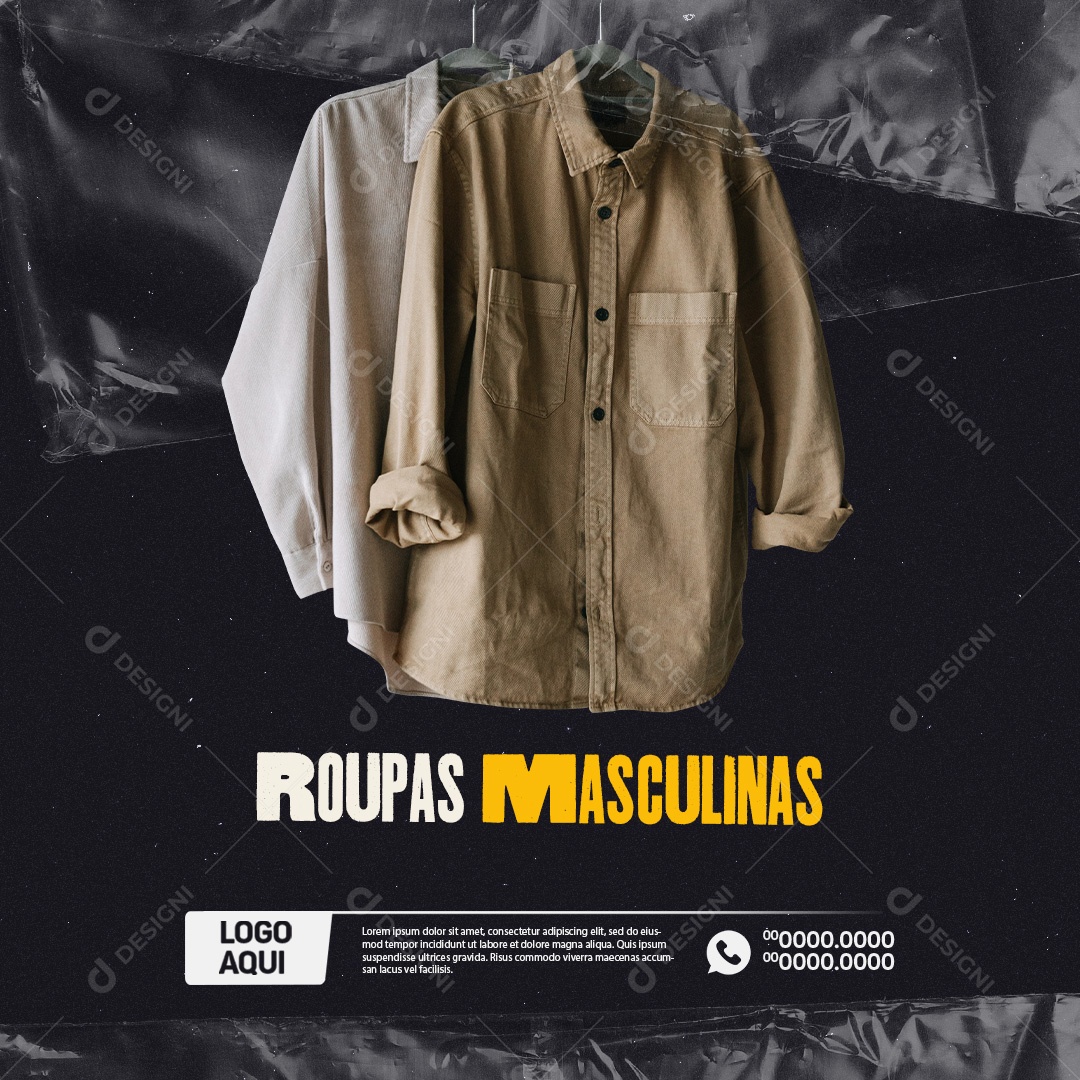 Loja de Roupas Masculinas Social Media PSD Editável