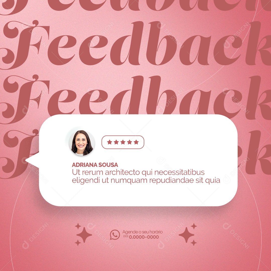 Manicure Feedback Social Media PSD Editável