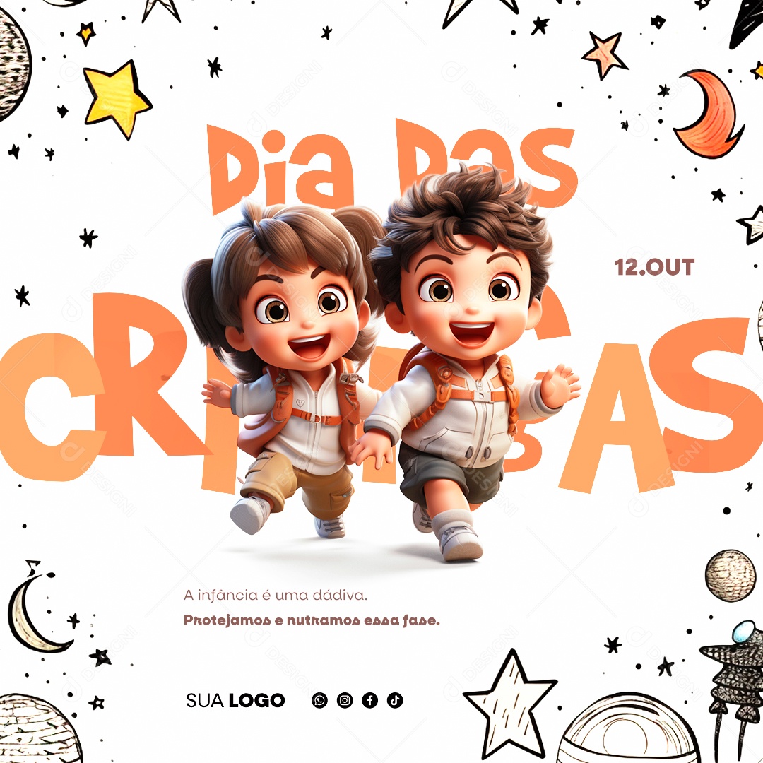 Dia Das Crianças 12 de Outubro Social Media PSD Editável