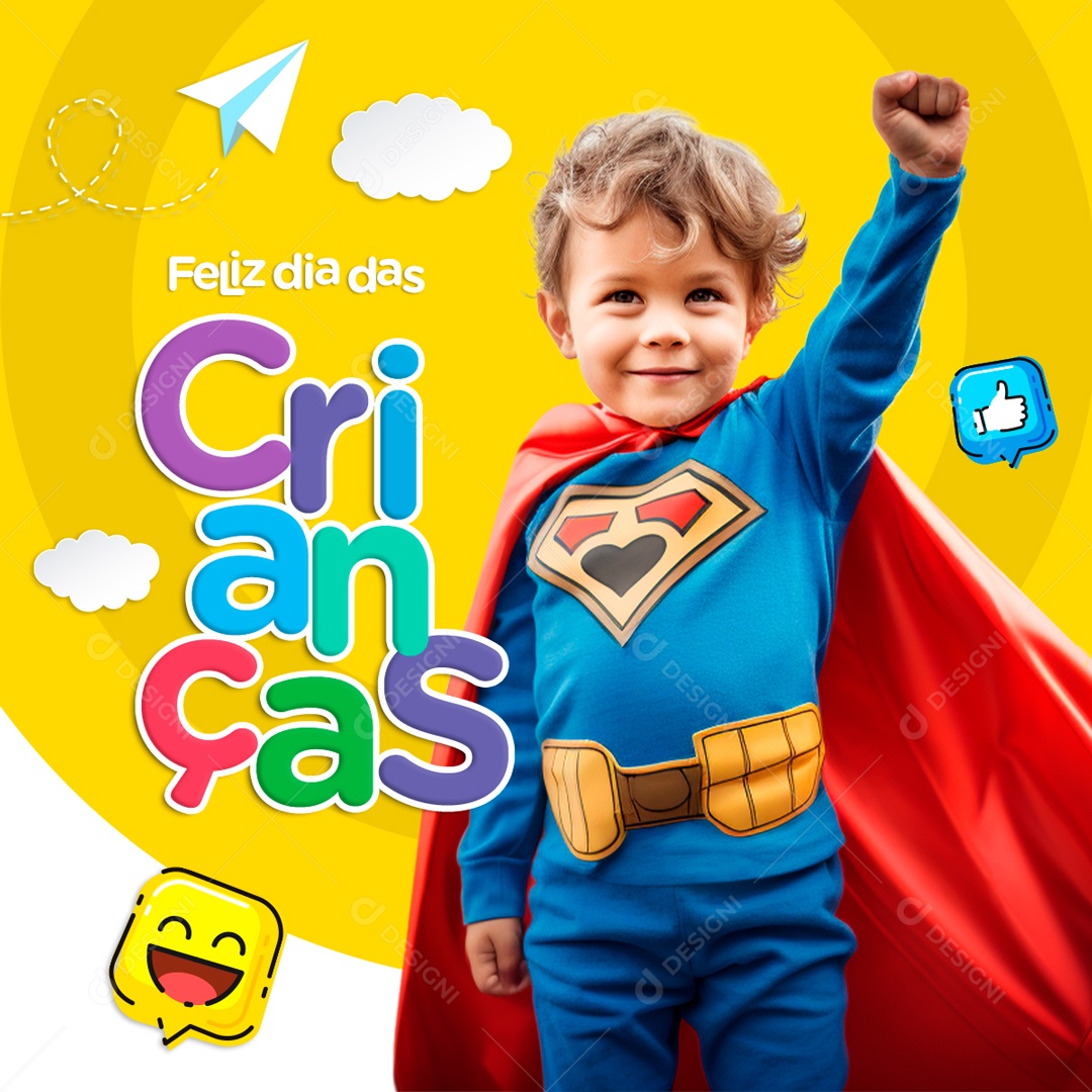 Feliz Dia Das Crianças Social Media PSD Editável