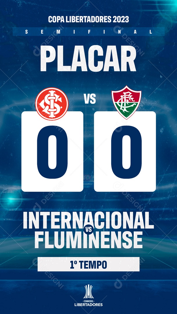 Social Media Flyer Story Copa Libertadores Internacional Vs Fluminense PSD Editável