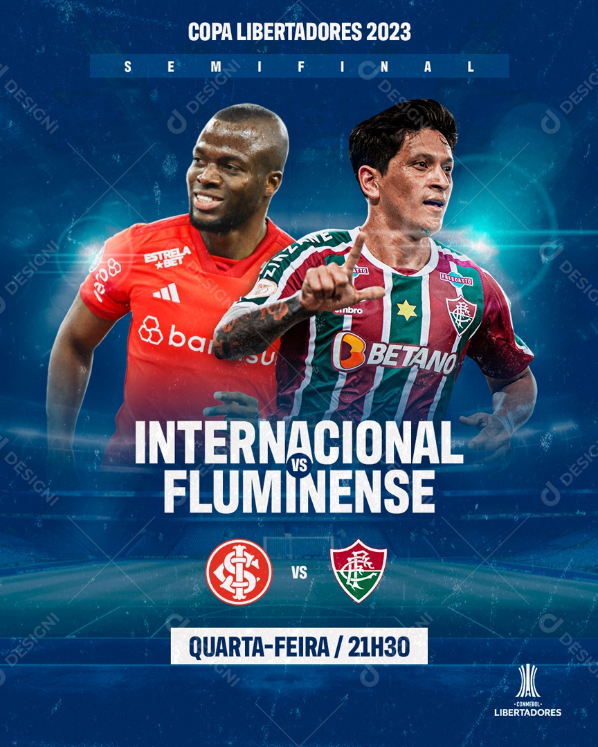 Social Media Flyer Internacional Vs Fluminense PSD Editável