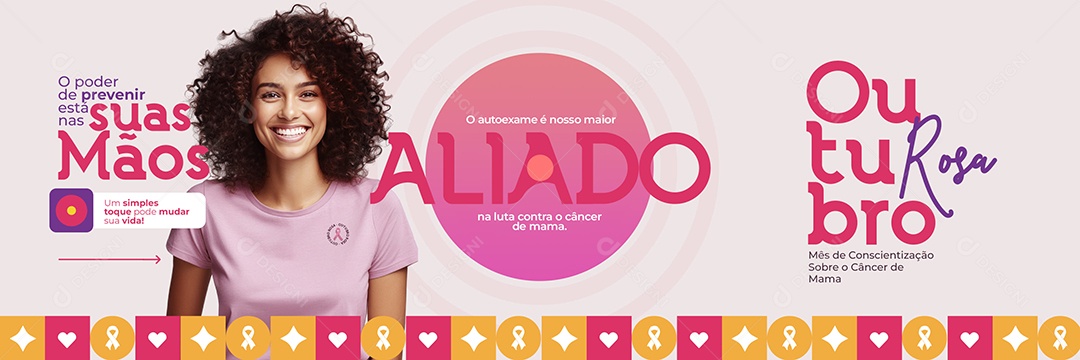Carrossel Campanha Publicitária Outubro Rosa O O Autoexame é Nosso Maior Aliado Social Media PSD Editável