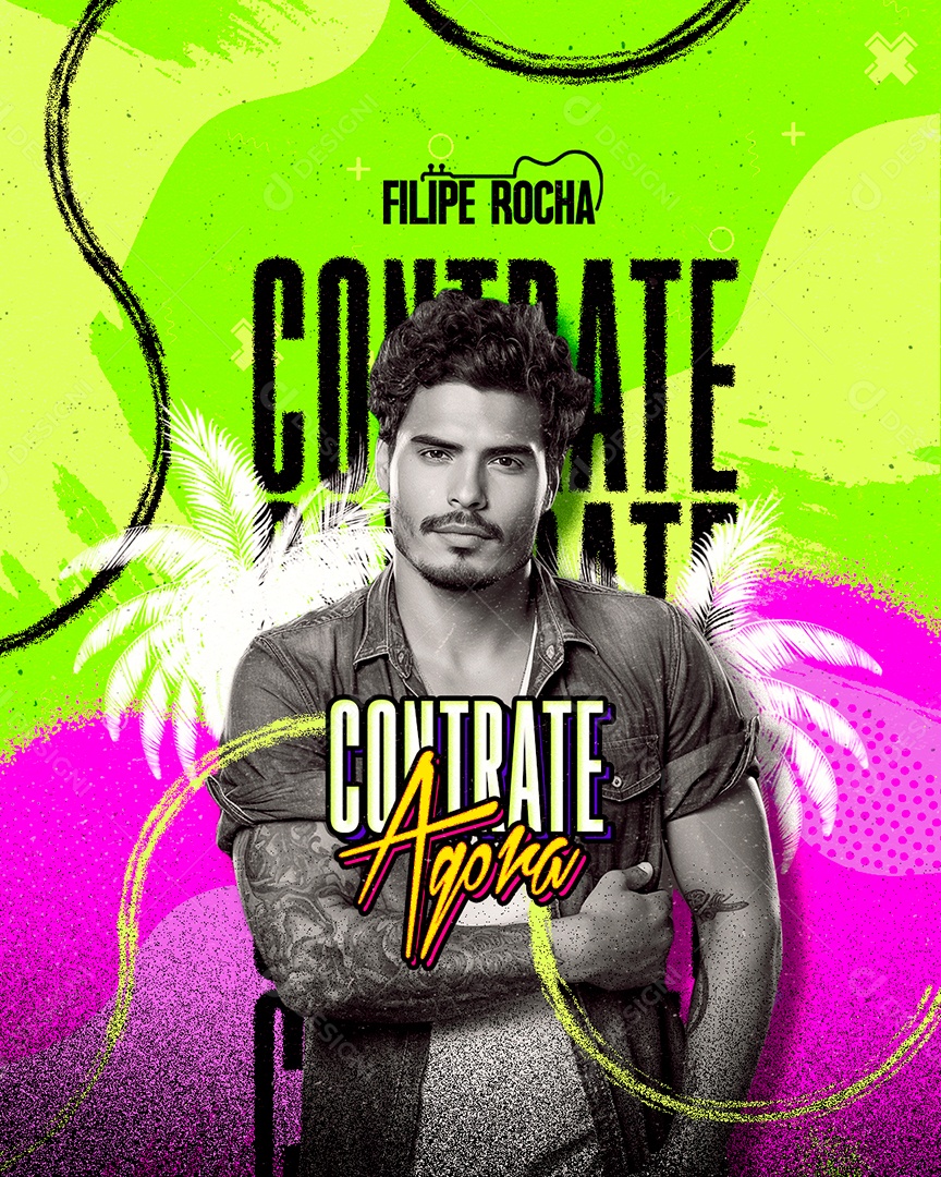 Flyer Filipe Rocha Contrate Agora Social Media PSD Editável