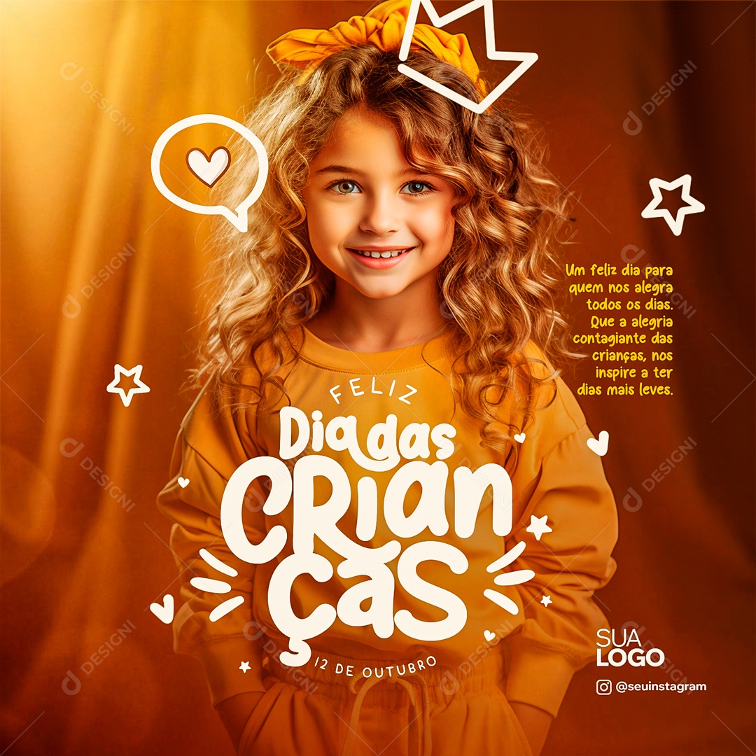 Feliz Dia Das Crianças 12 De Outubro Social Media PSD Editável