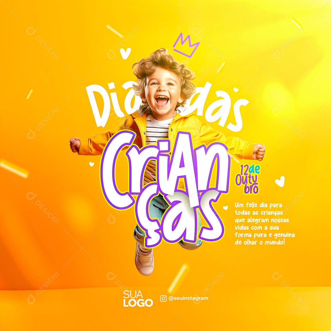 Social Media Feliz Dia Das Crianças 12 De Outubro PSD Editável