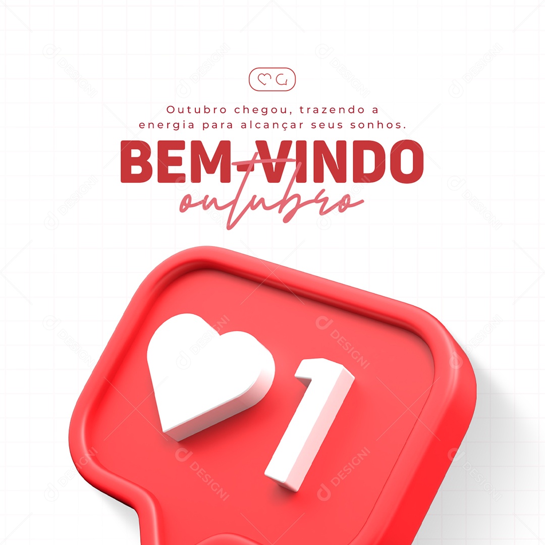 Bem Vindo Outubro Social Media PSD Editável