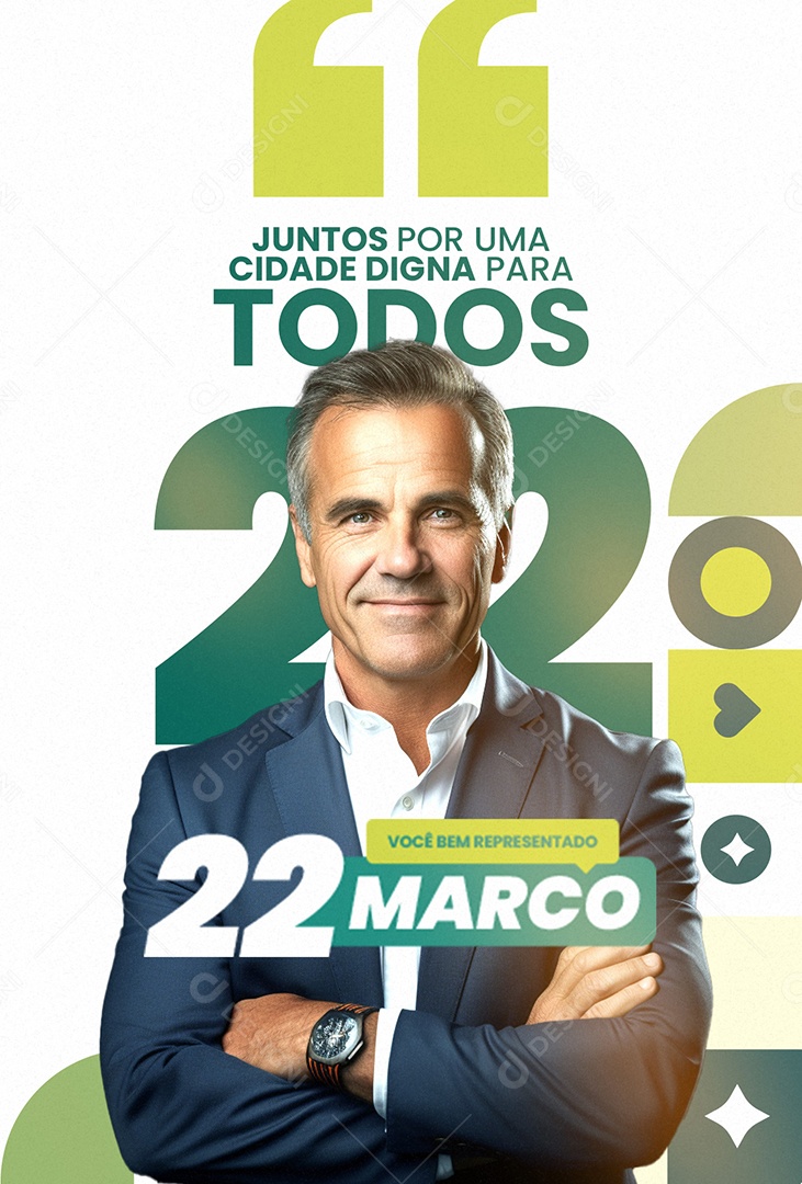 Política Juntos por uma Cidade Digna para Todos Social Media PSD Editável