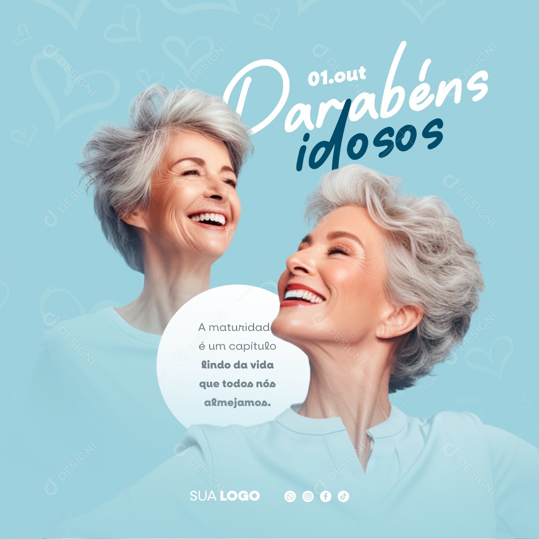 Dia Nacional do Idoso 01 de Outubro Social Media PSD Editável