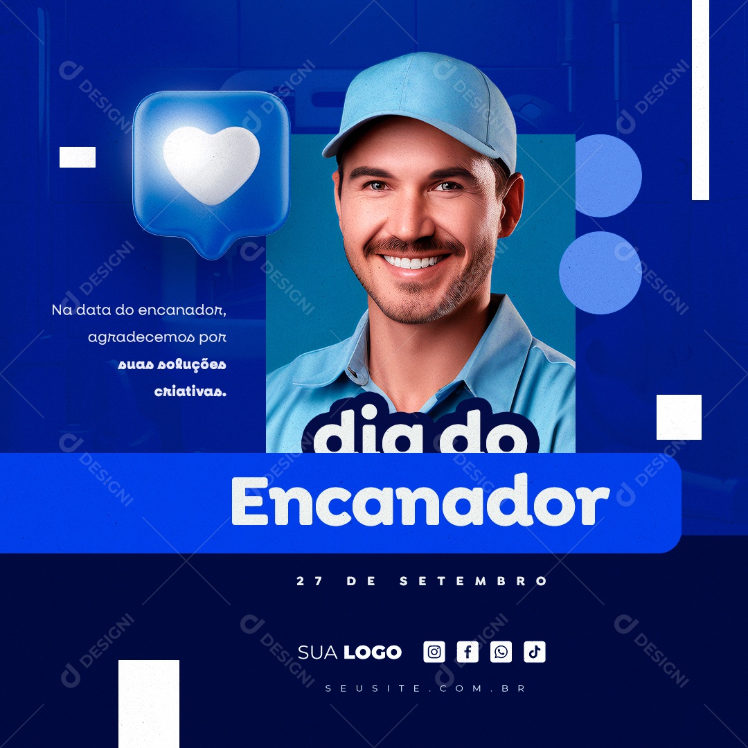 Dia do Encanador 27 de Setembro Social Media PSD Editável