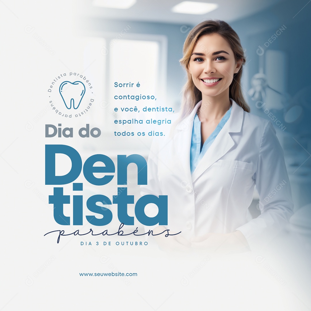Feed Dia Mundial Do Dentista 3 De Outubro Social Media PSD Editável